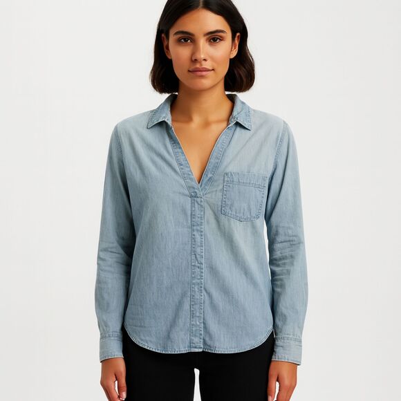 RAG & BONE Denim Top Tottenham Wash XS - Picture 1 of 5